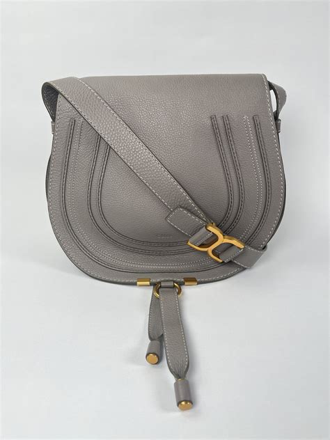 chloe marcie cashmere gray|chloe marcie saddle bag.